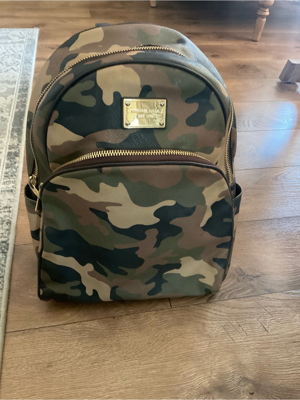 Michael Kors Camo Print Men's Backpack - Green/Brown